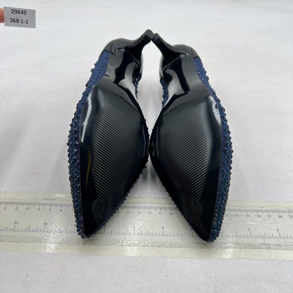 XYD Blue Mesh Heels with Rhinestones - Picture 8 of 9